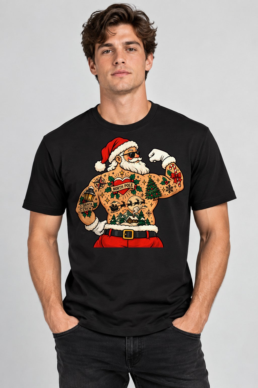 Tattooed Santa - Black