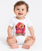 Tea Time Flamingo - White