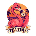 Tea Time Flamingo