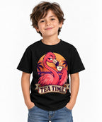 Tea Time Flamingo - Black
