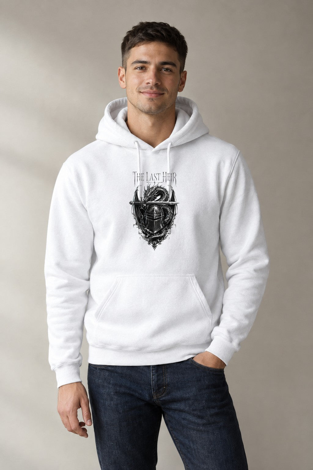 The Last Heir Knight Helmet Dragon S - White