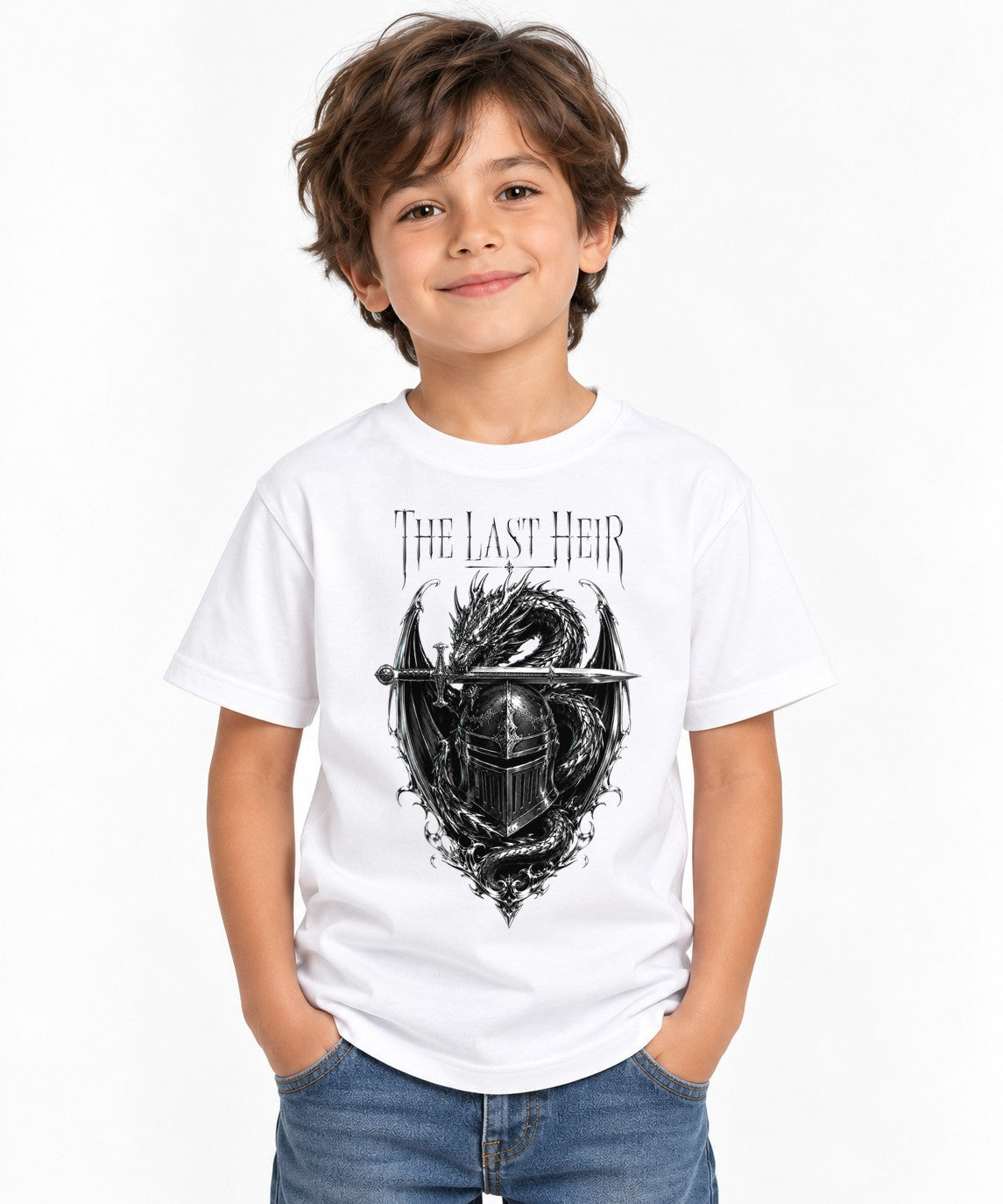 The Last Heir Knight Helmet Dragon S - White