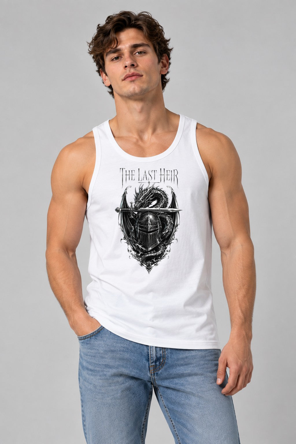 The Last Heir Knight Helmet Dragon S - White