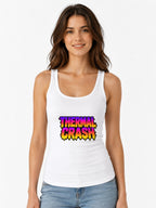 Thermal Crash Graphic Tee - Glitch Vaporwave Distortion Art - White