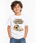 Thinking Tired Philosopher Pug Shirt - Funny Dog Meme Tee - White