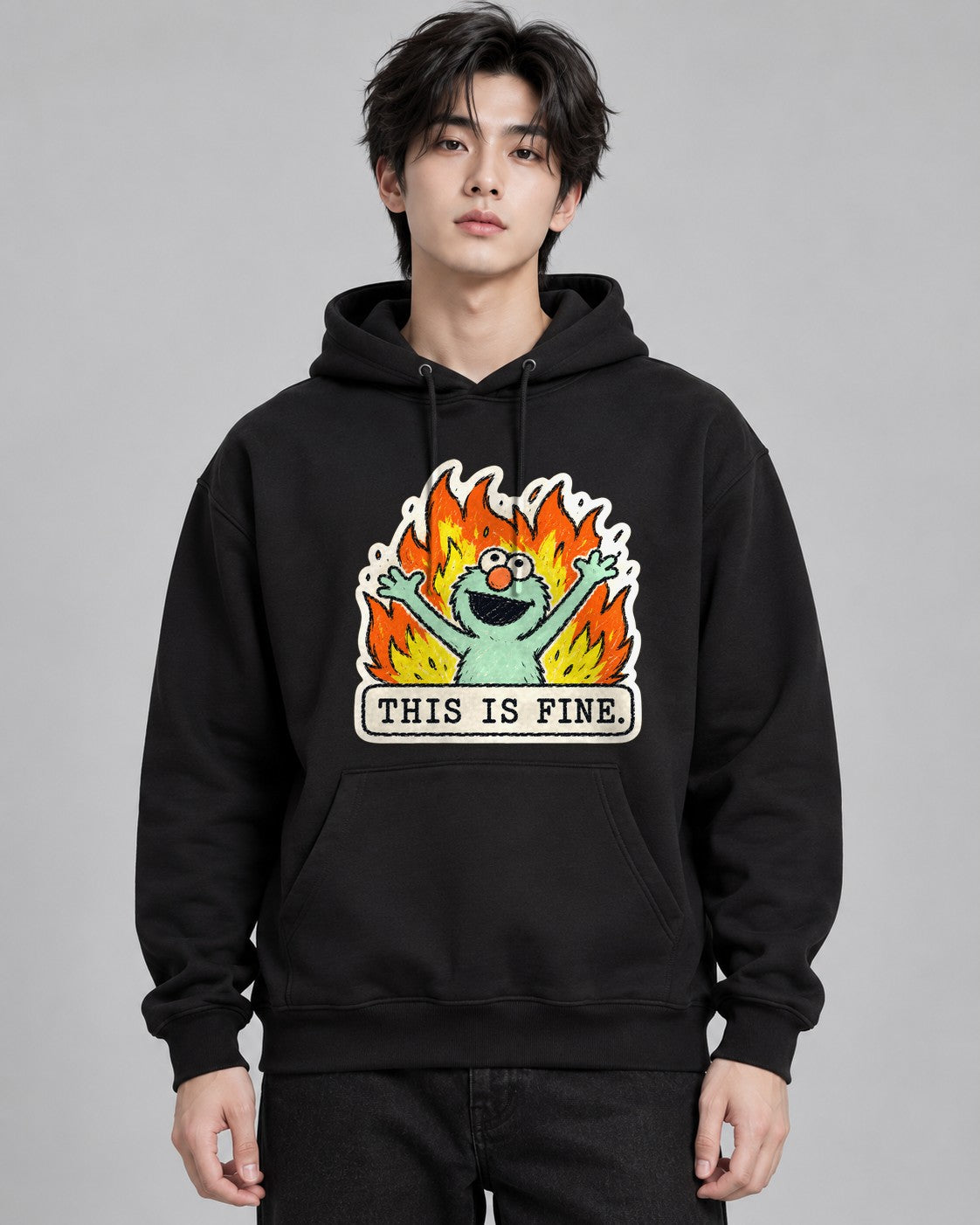 This Is Fine - Black