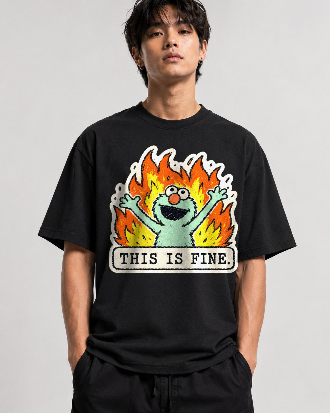 This Is Fine - Black