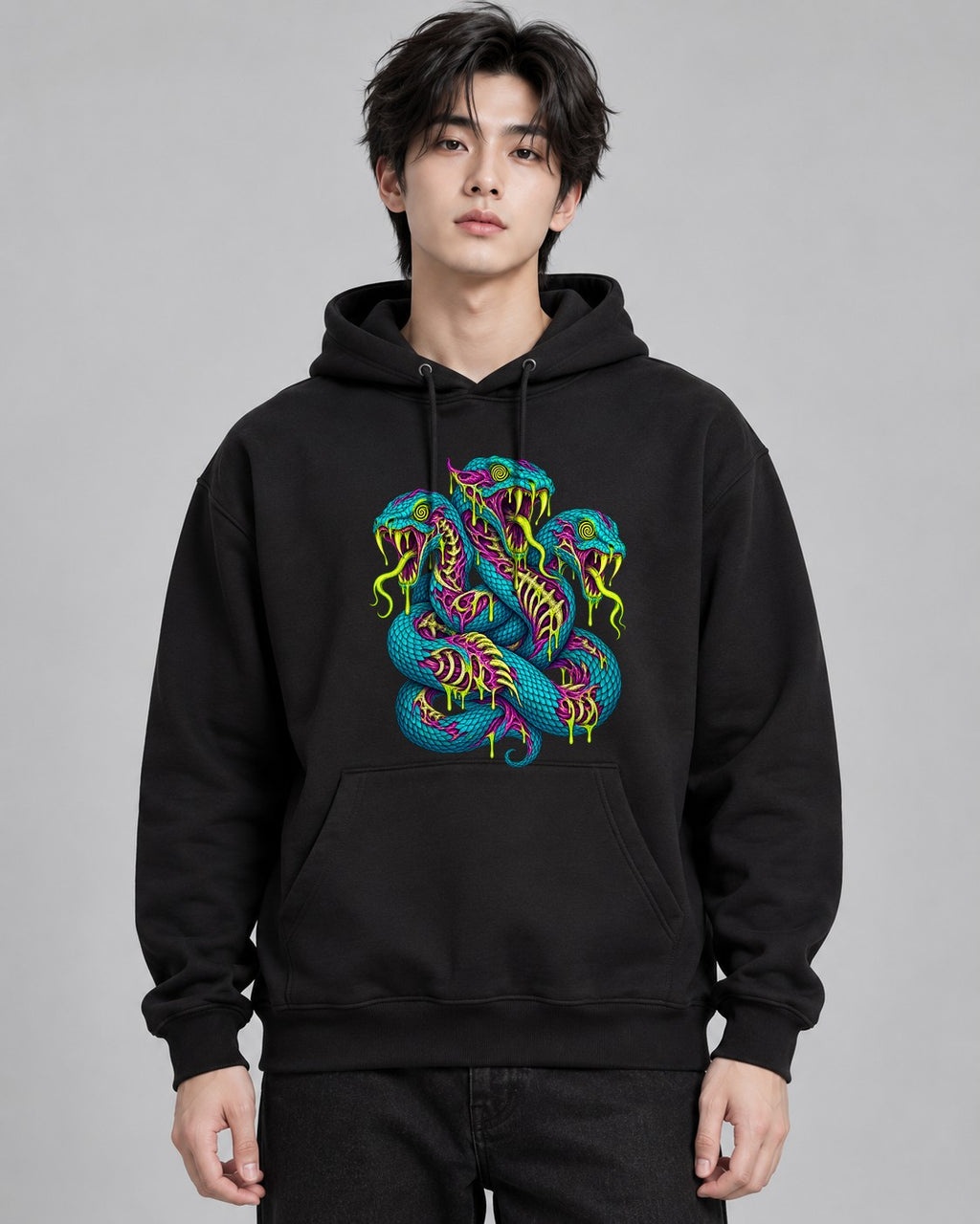 Three Headed Serpent - Black
