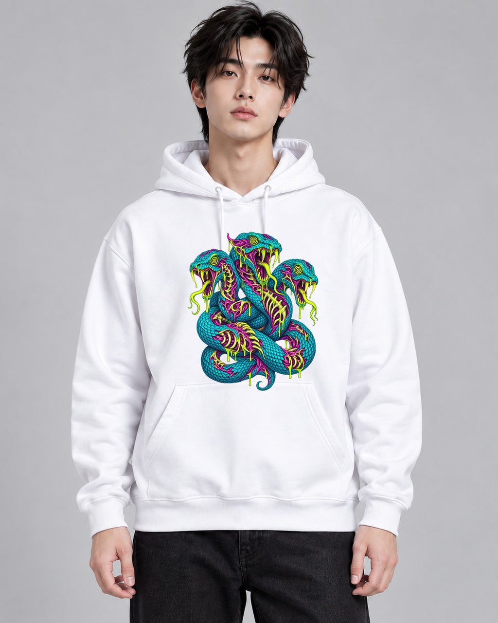 Three Headed Serpent - White
