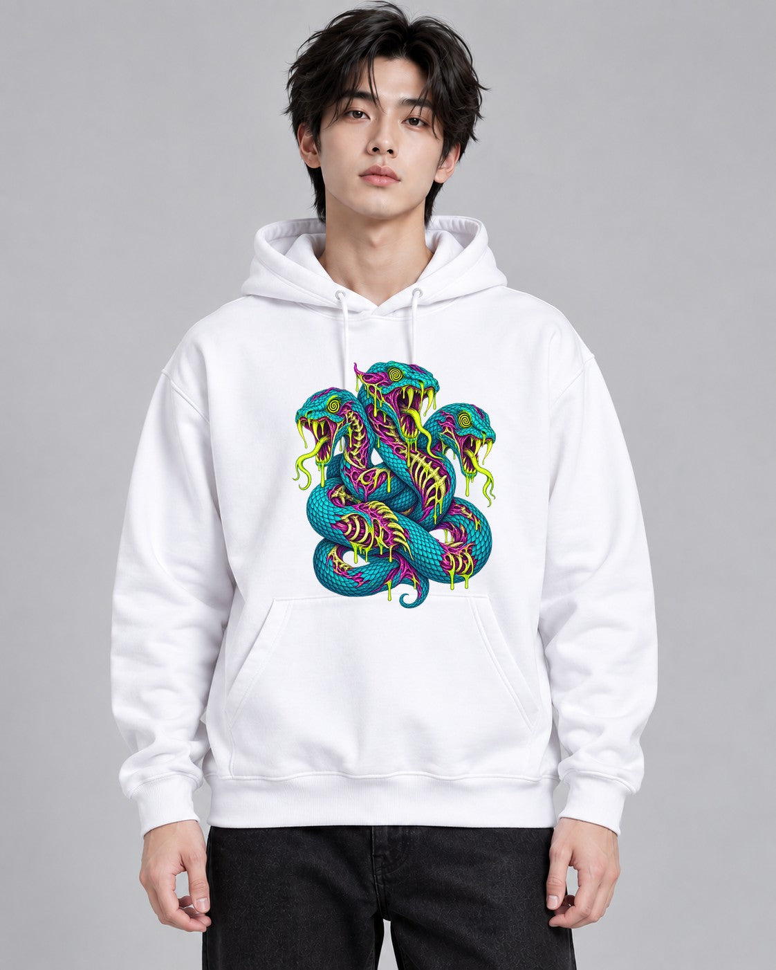 Three Headed Serpent - White