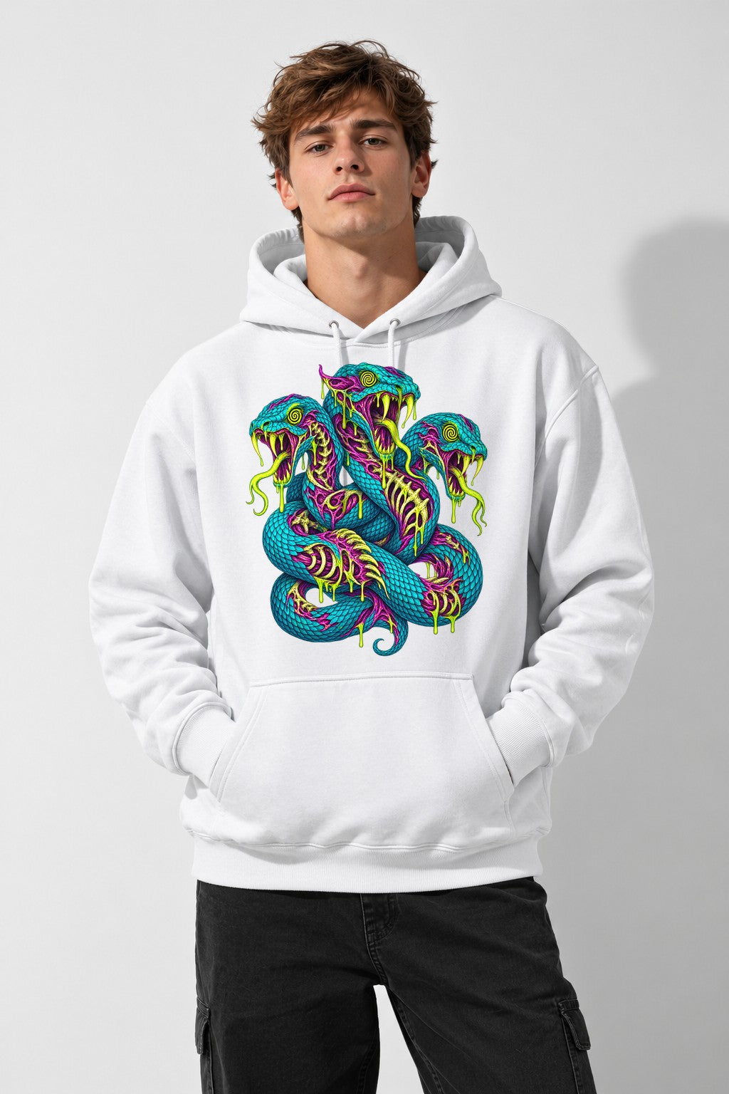 Three Headed Serpent - White