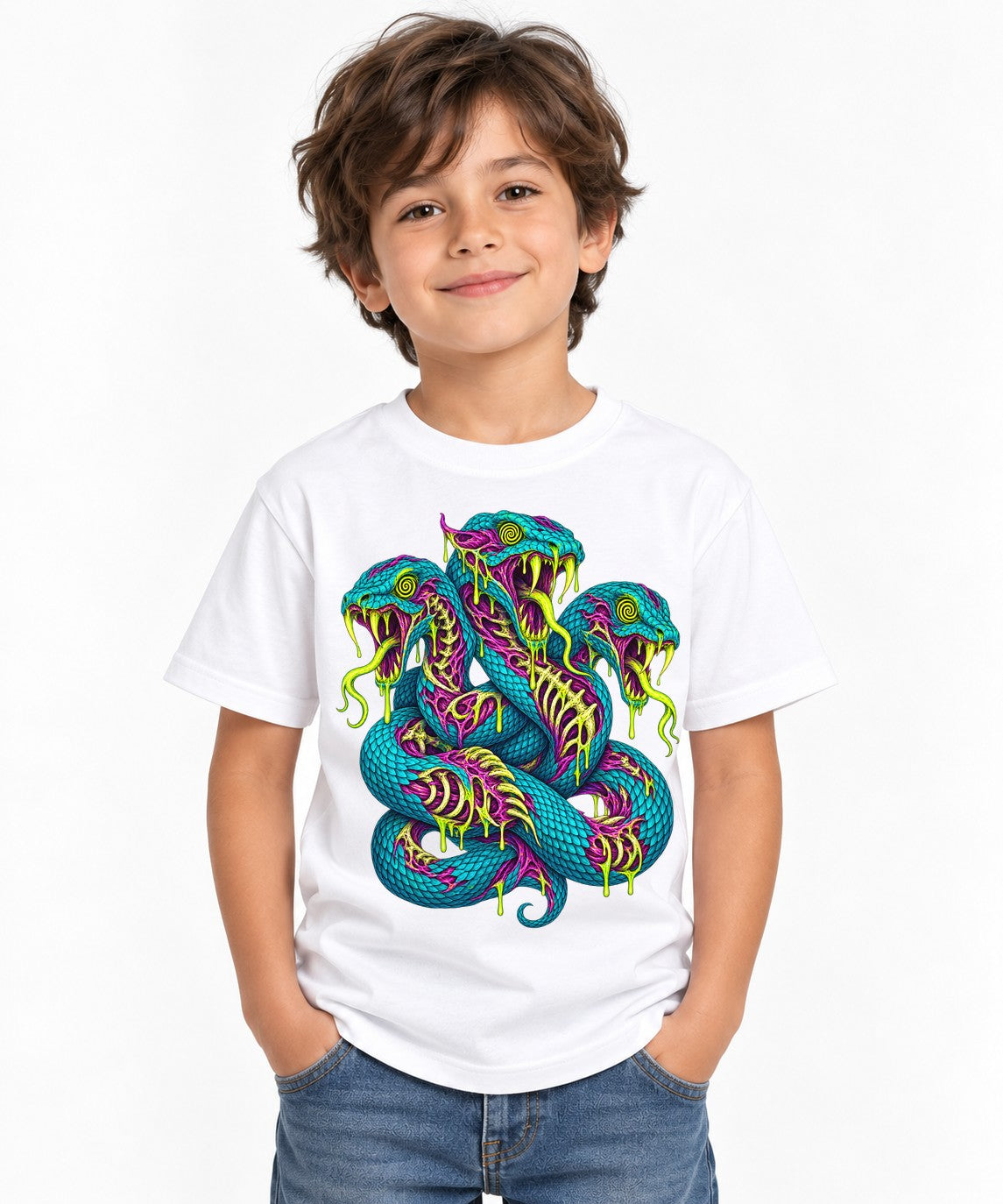 Three Headed Serpent - White