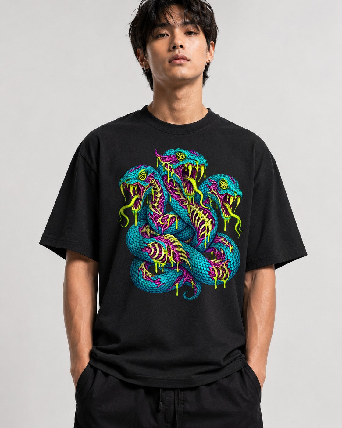 Three Headed Serpent - Black