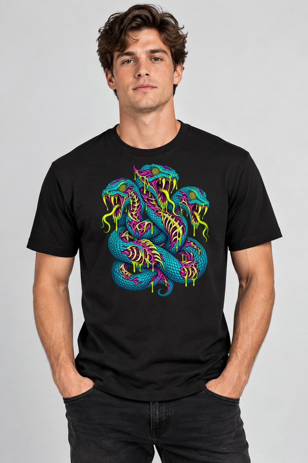 Three Headed Serpent - Black