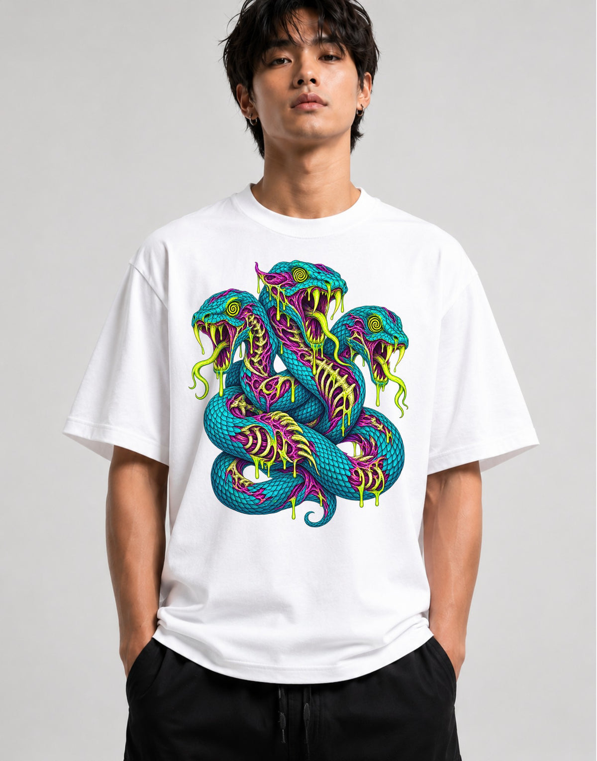 Three Headed Serpent - White