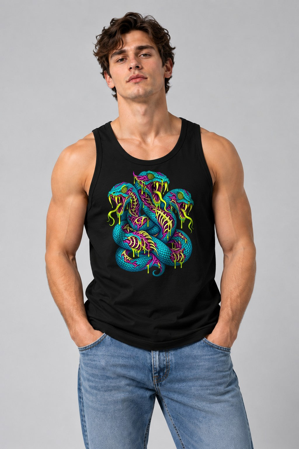 Three Headed Serpent - Black