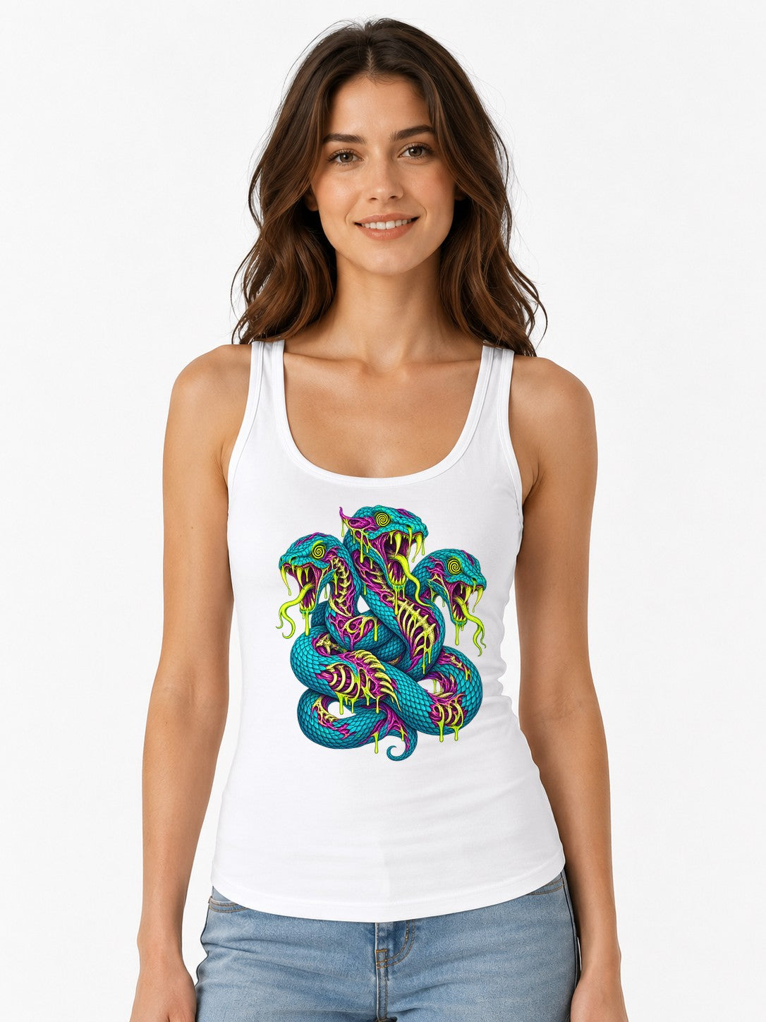 Three Headed Serpent - White