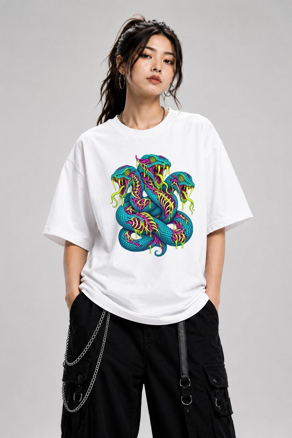 Three Headed Serpent - White