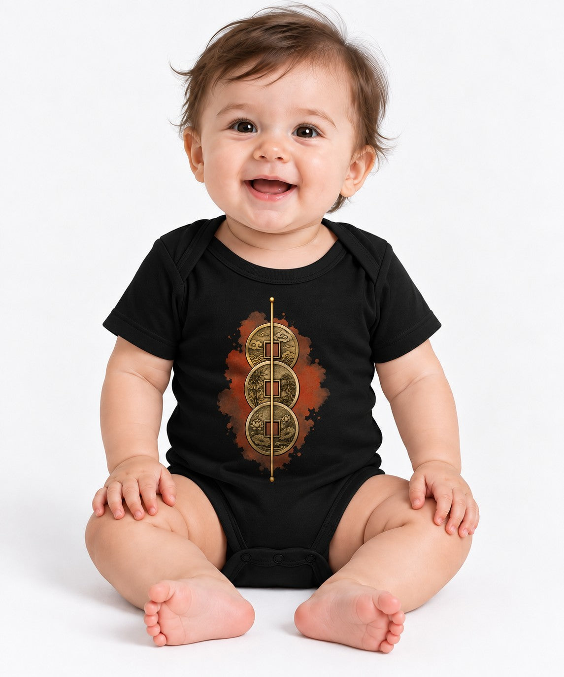 Three Treasures Coin - Black