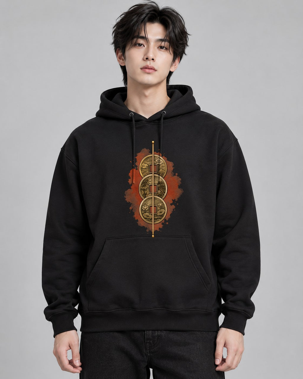 Three Treasures Coin - Black