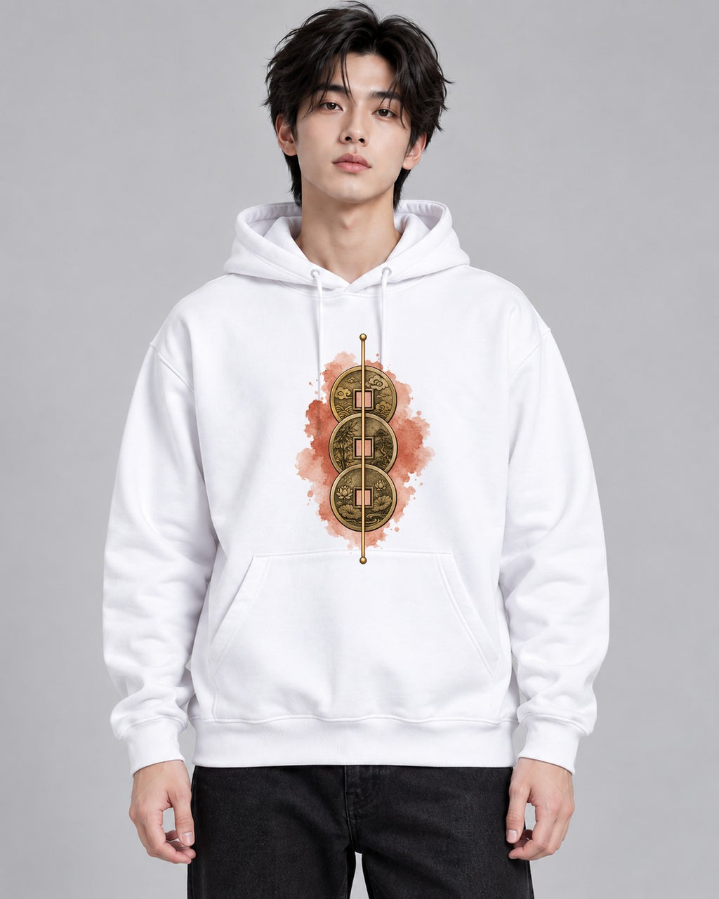 Three Treasures Coin - White