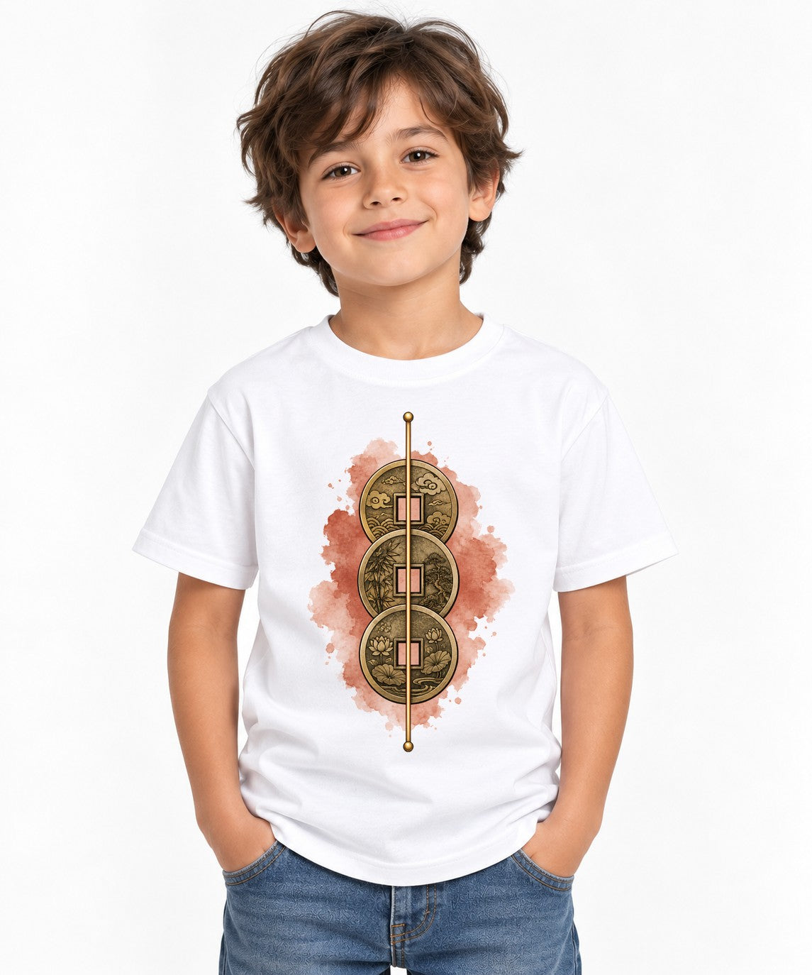 Three Treasures Coin - White