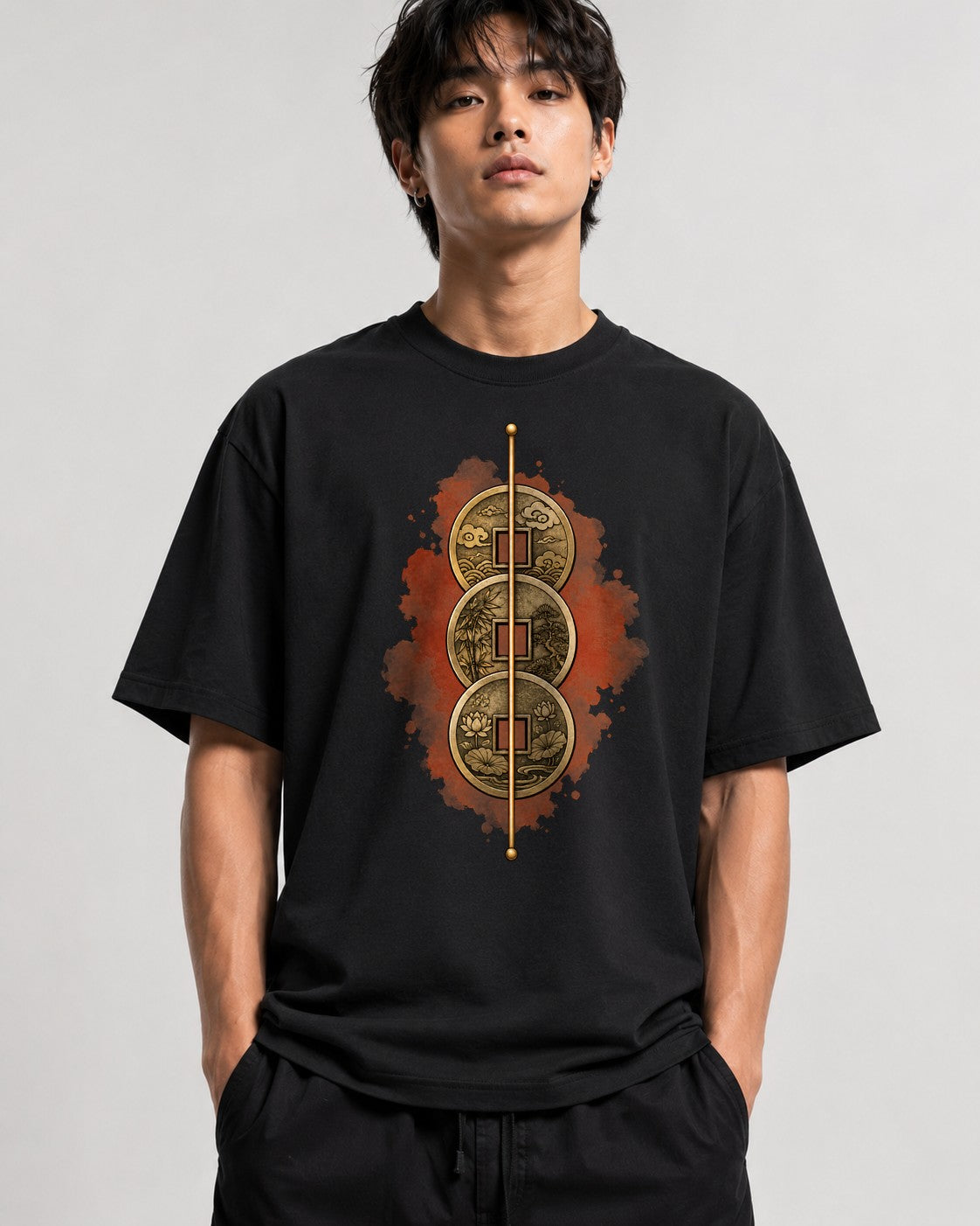 Three Treasures Coin - Black