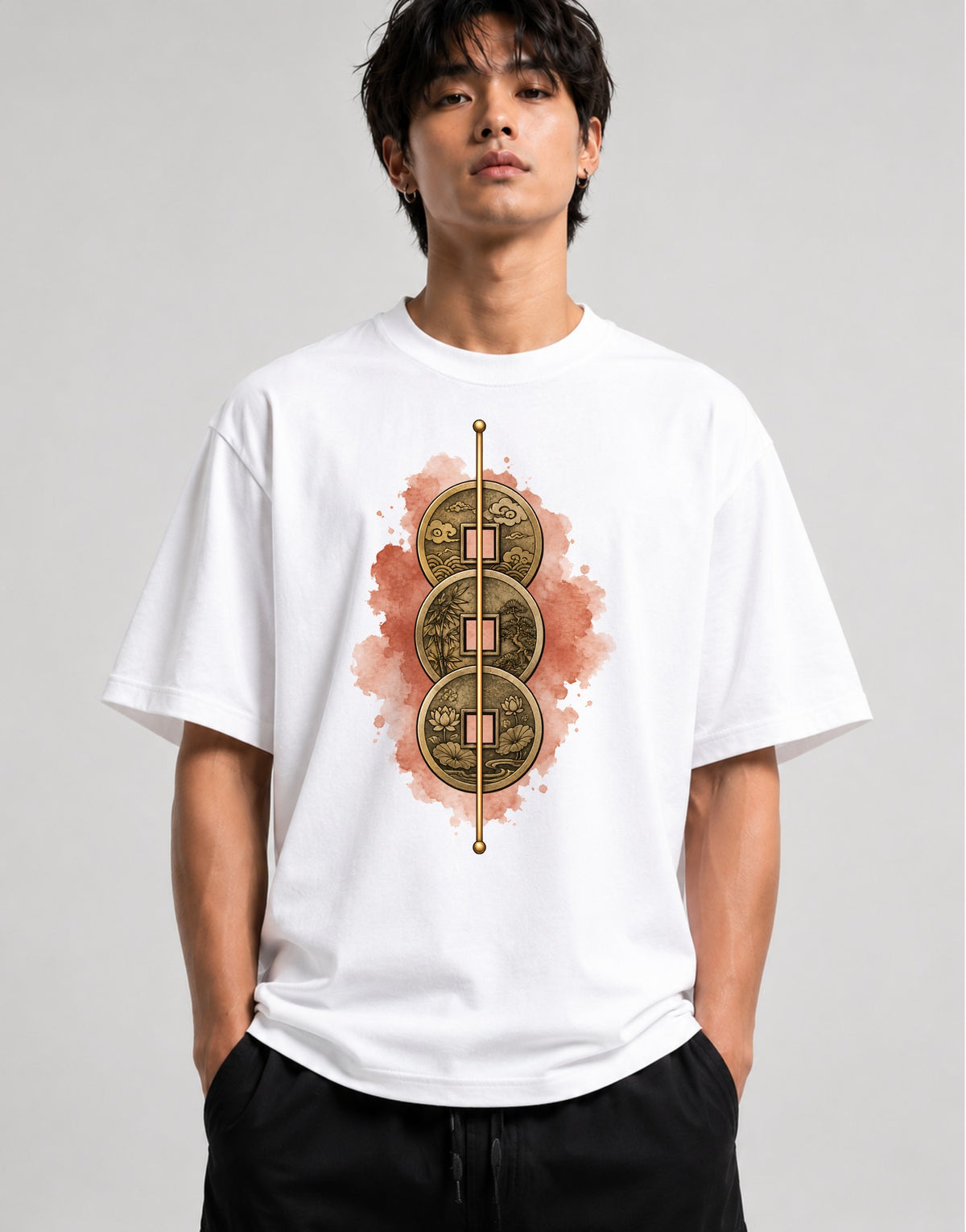 Three Treasures Coin - White