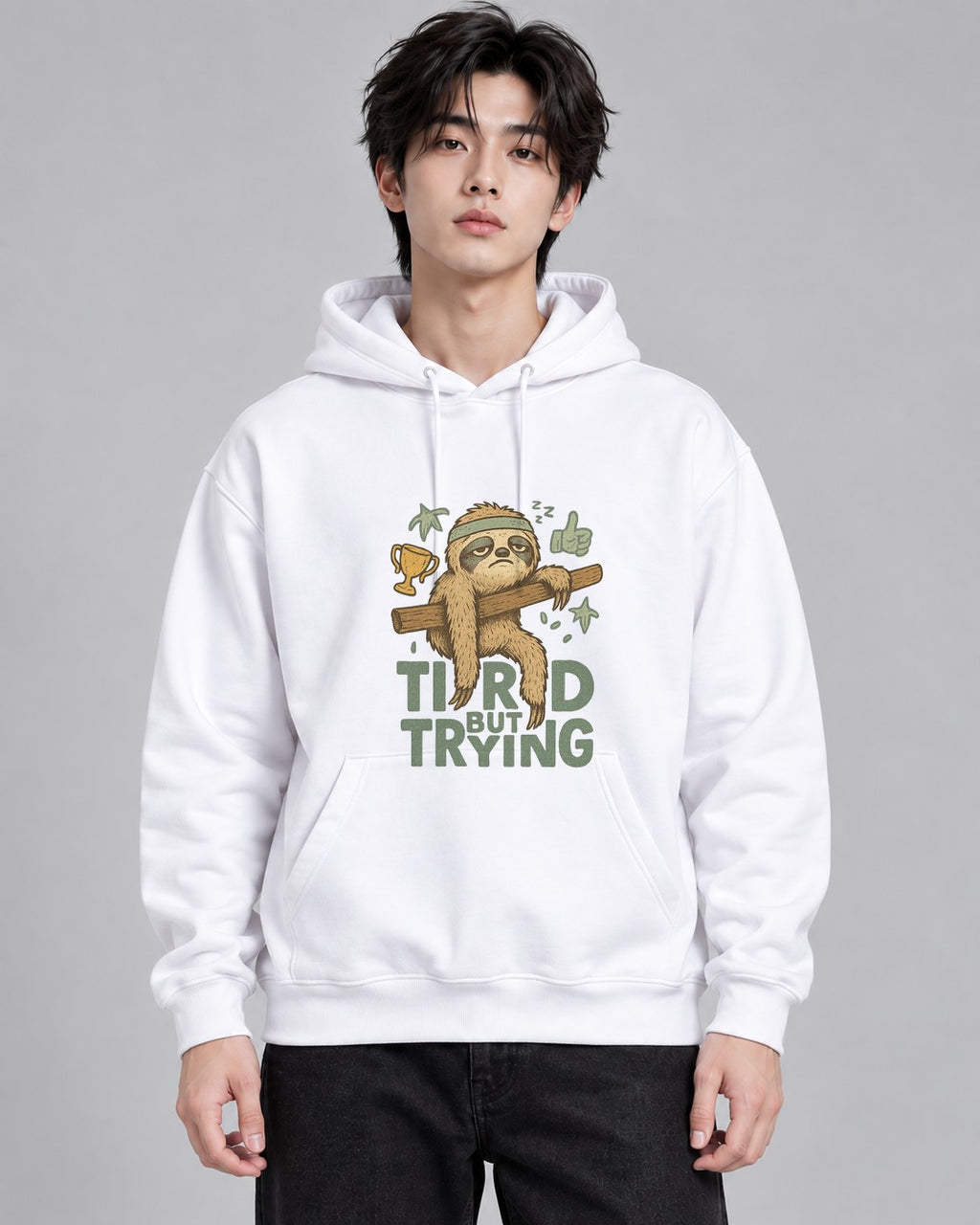 Tired But Trying - White