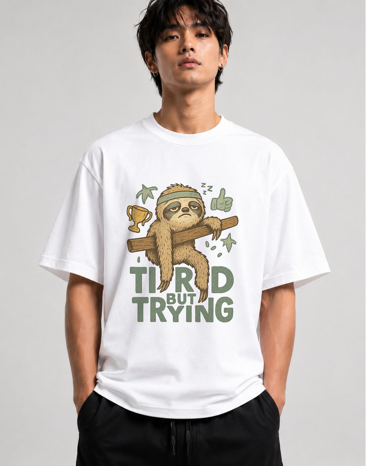 Tired But Trying - White