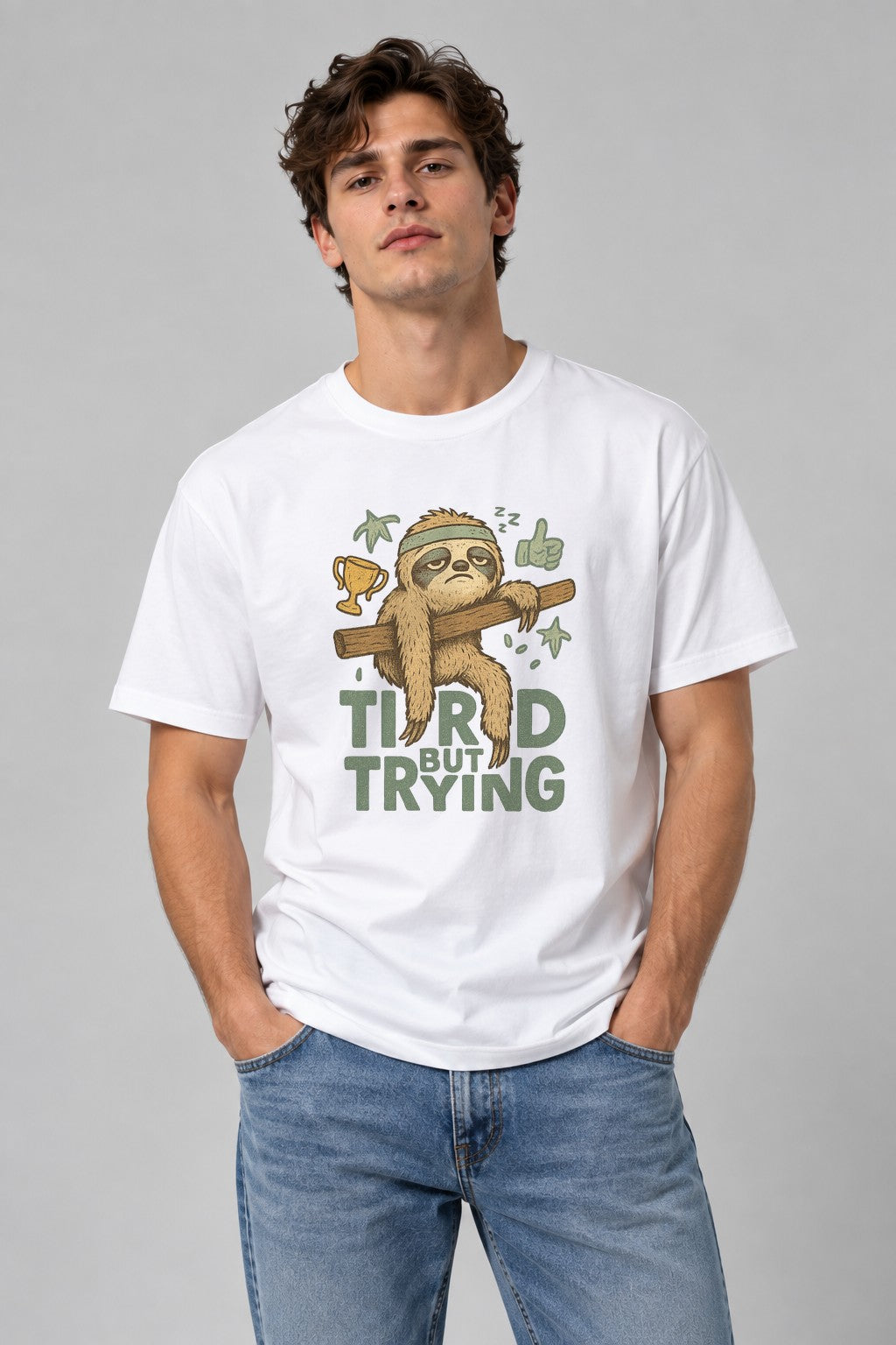 Tired But Trying - White