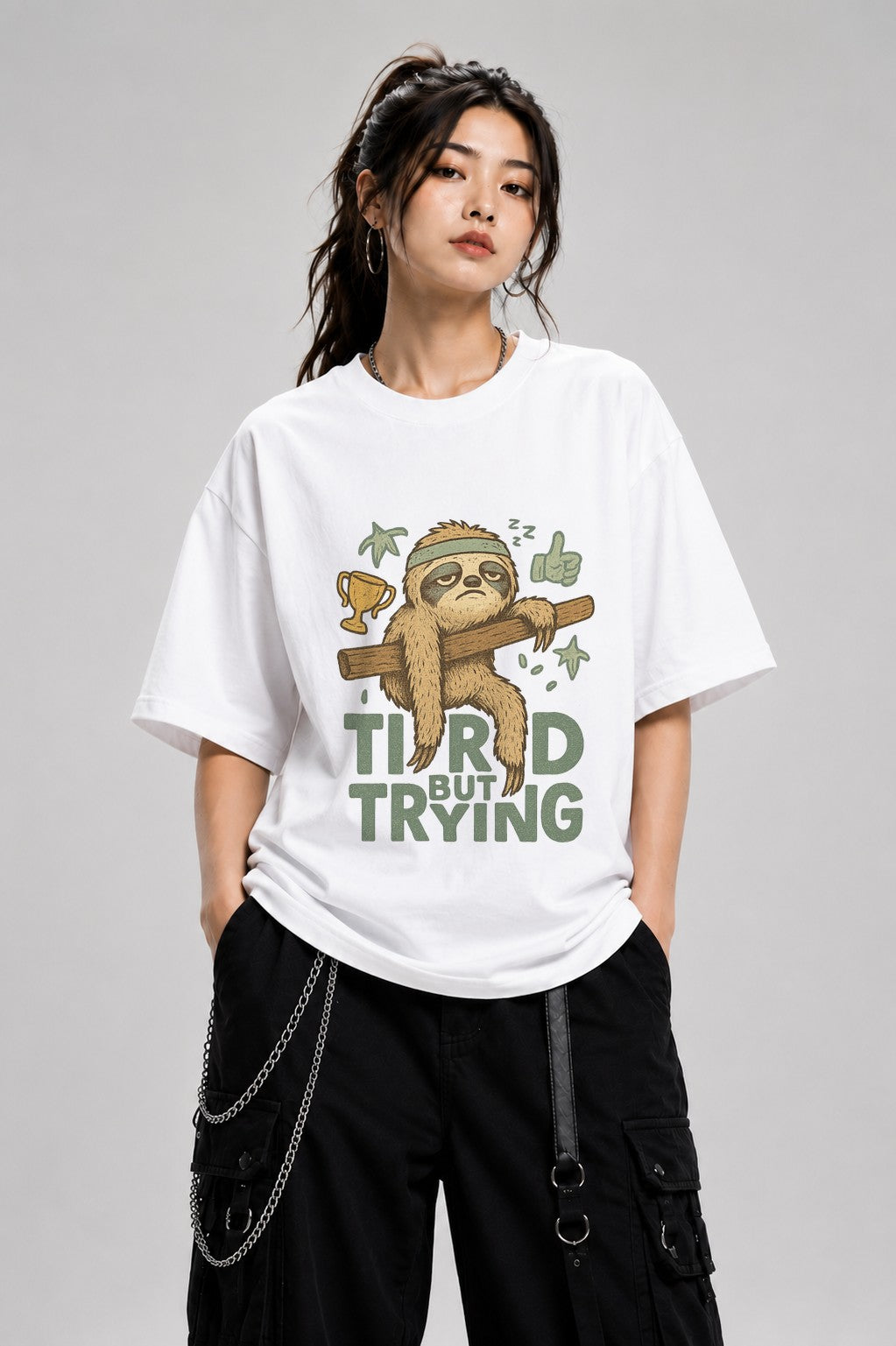 Tired But Trying - White