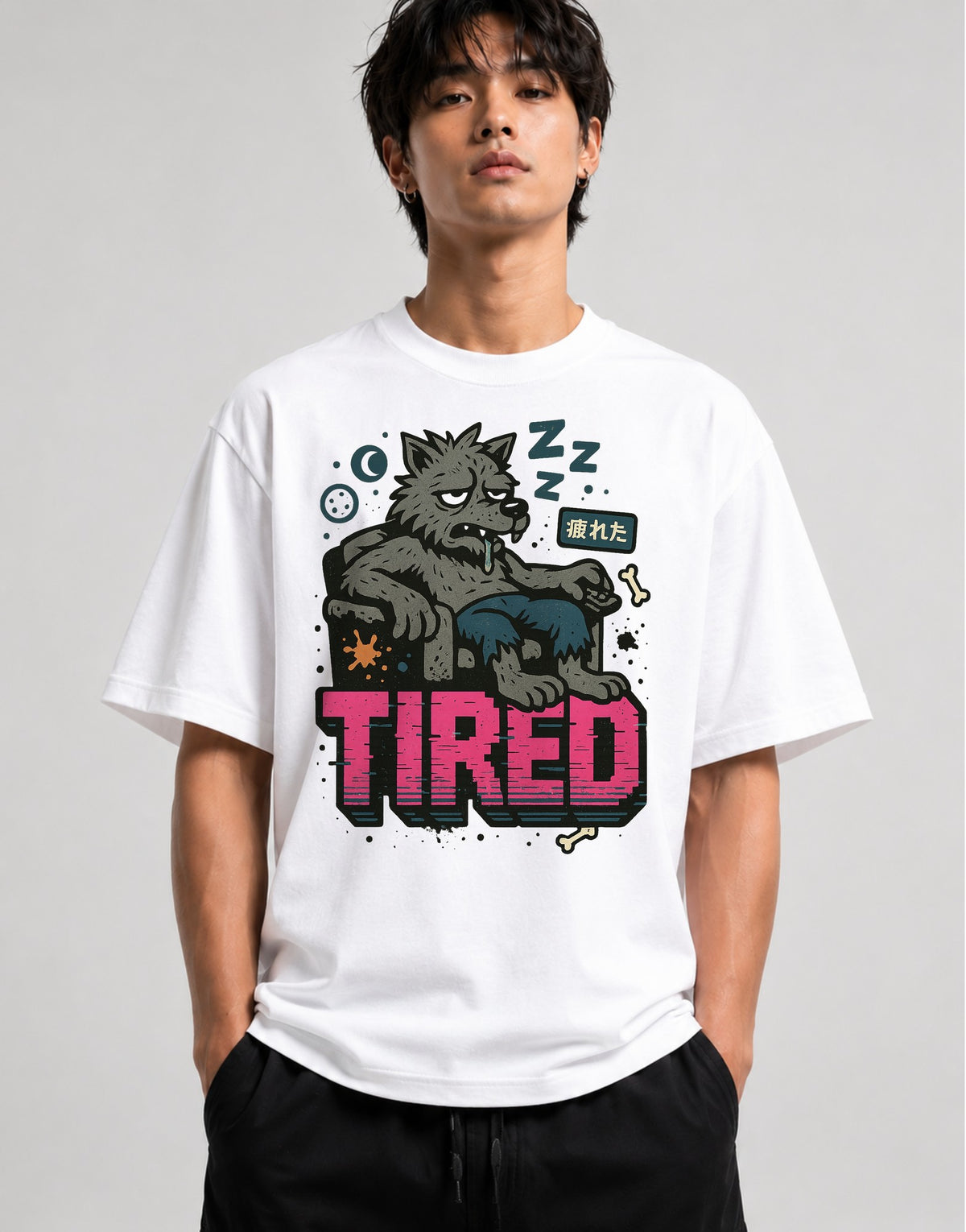 Tired Wolf - White