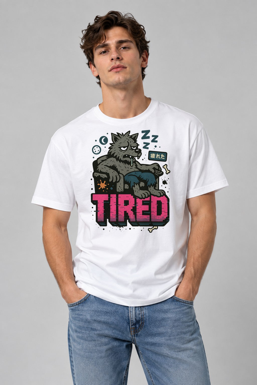 Tired Wolf - White