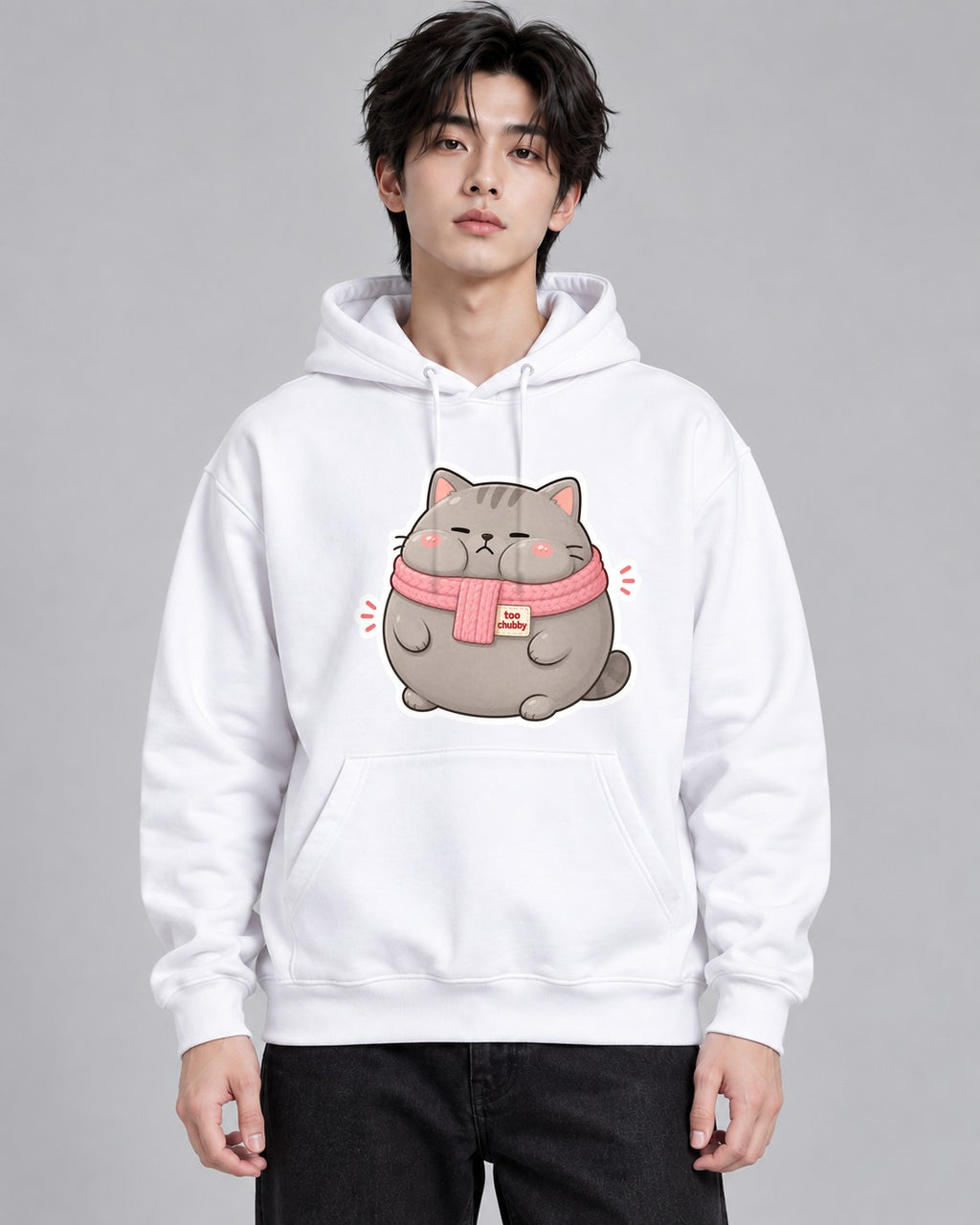 Too Chubby Cat - White
