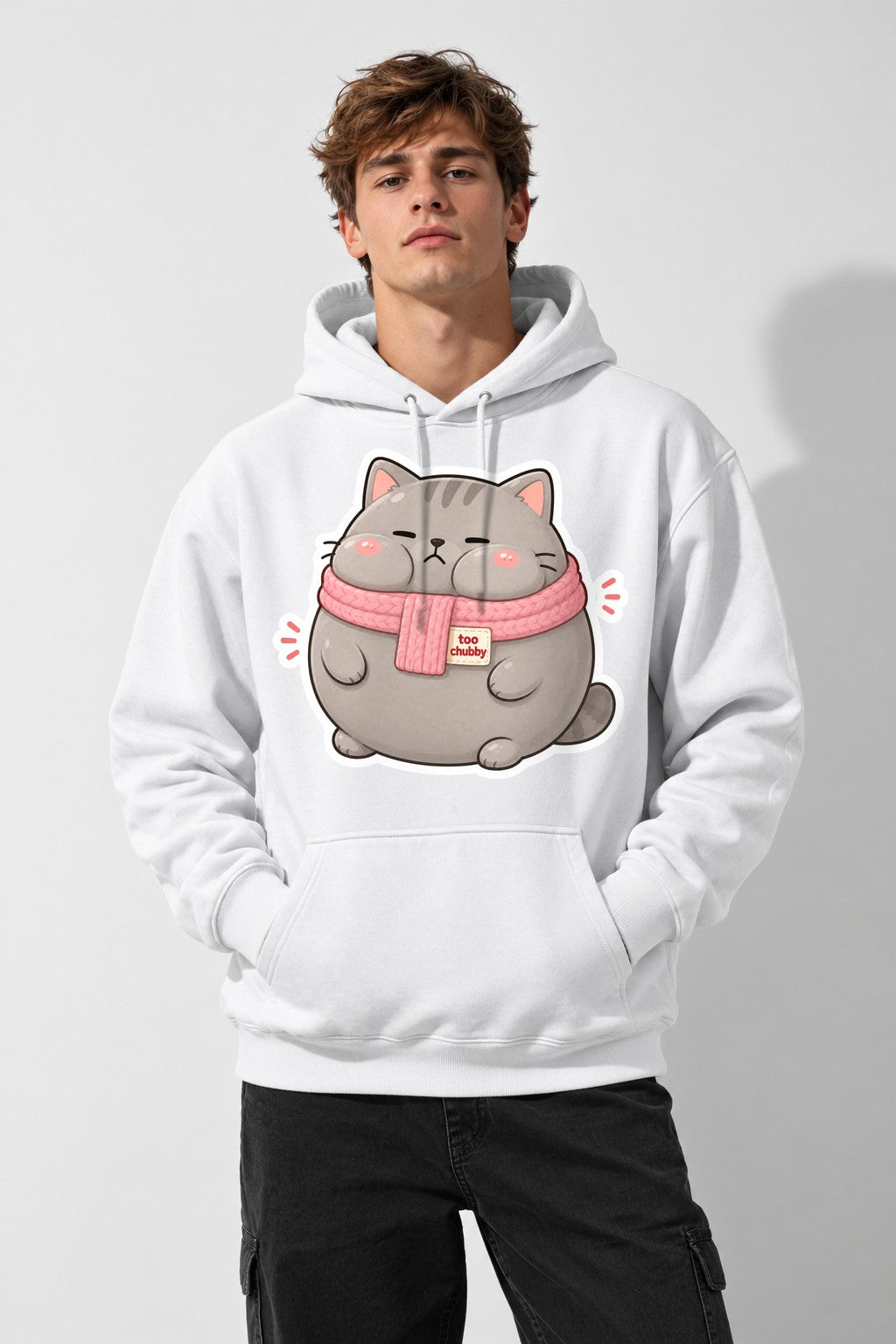 Too Chubby Cat - White