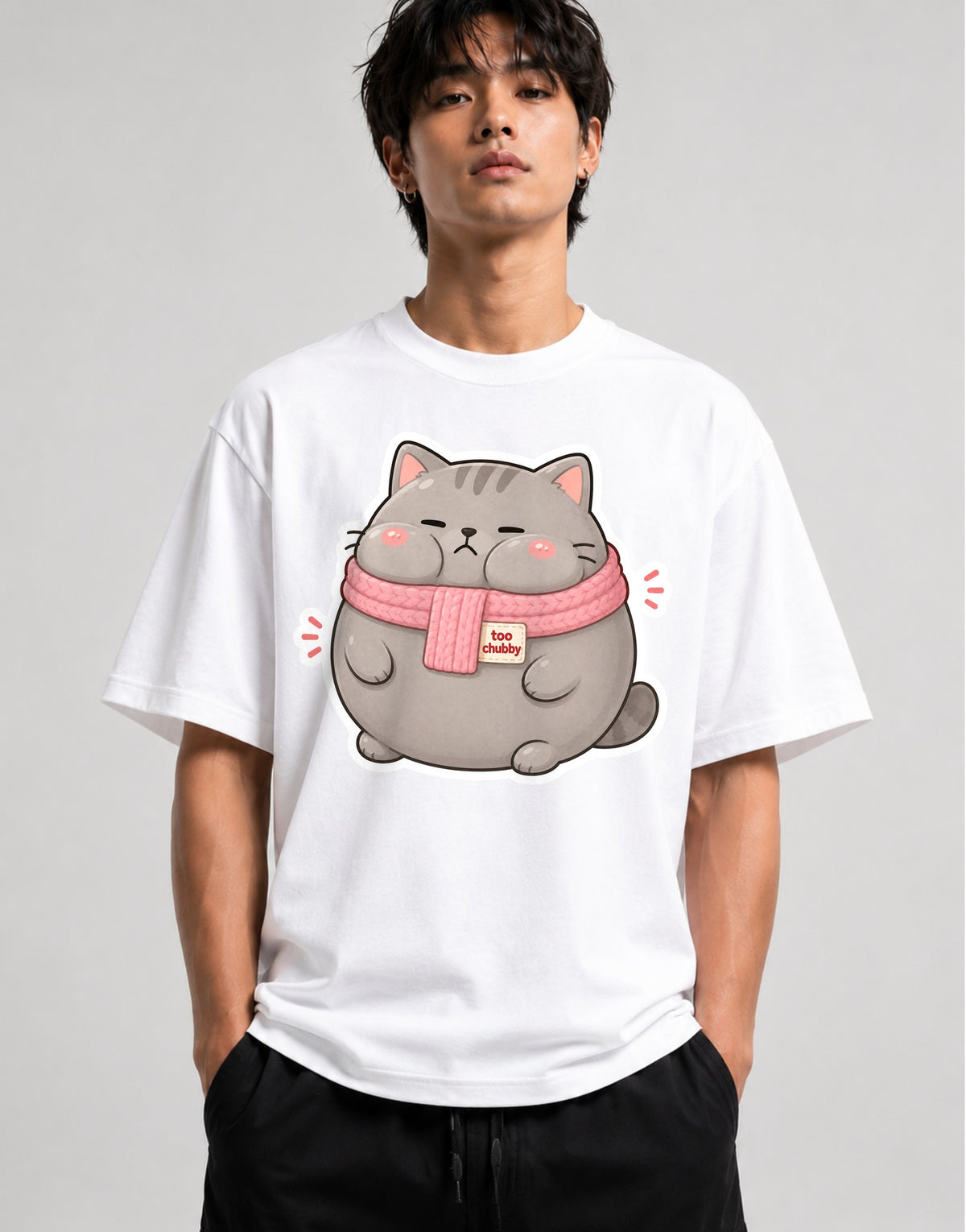 Too Chubby Cat - White