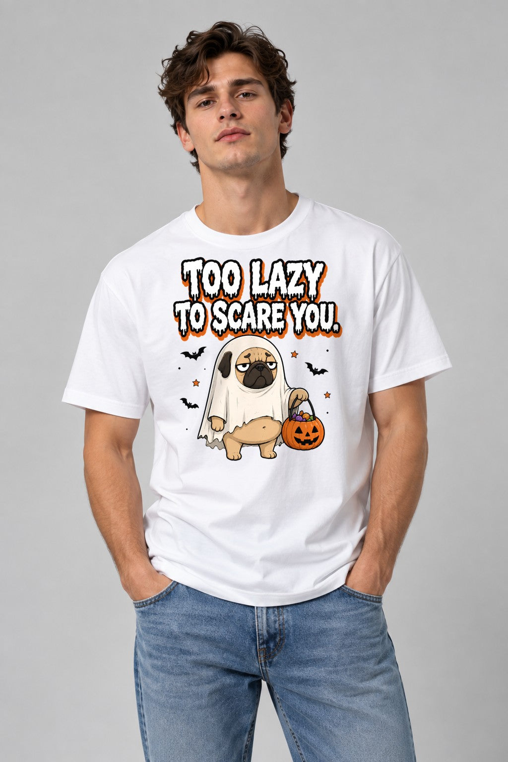 Too Lazy To Scare You - White