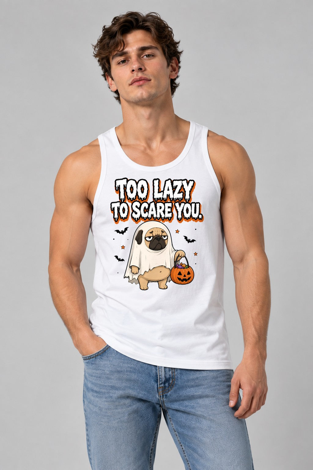 Too Lazy To Scare You - White