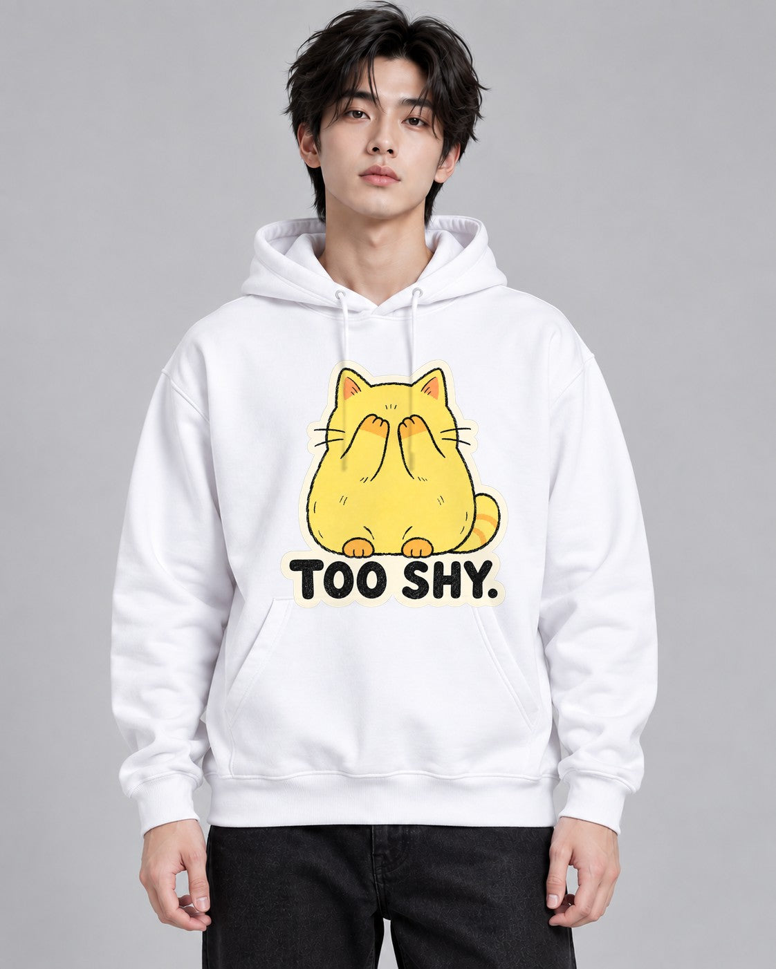 Too Shy Cat - White