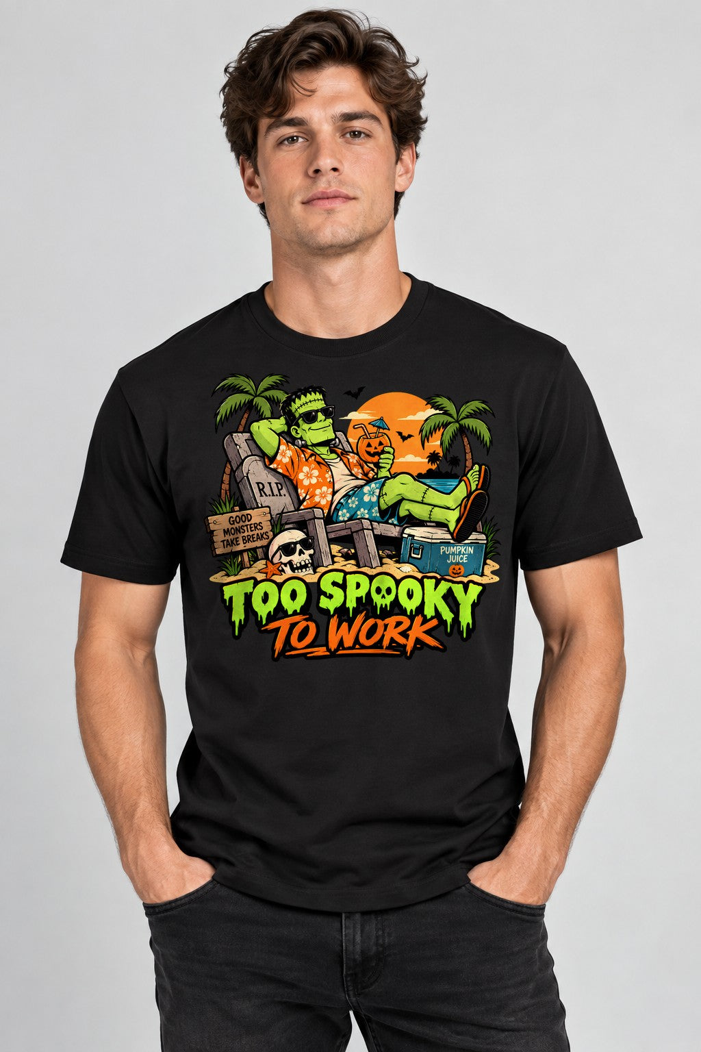 Too Spooky To Work - Black
