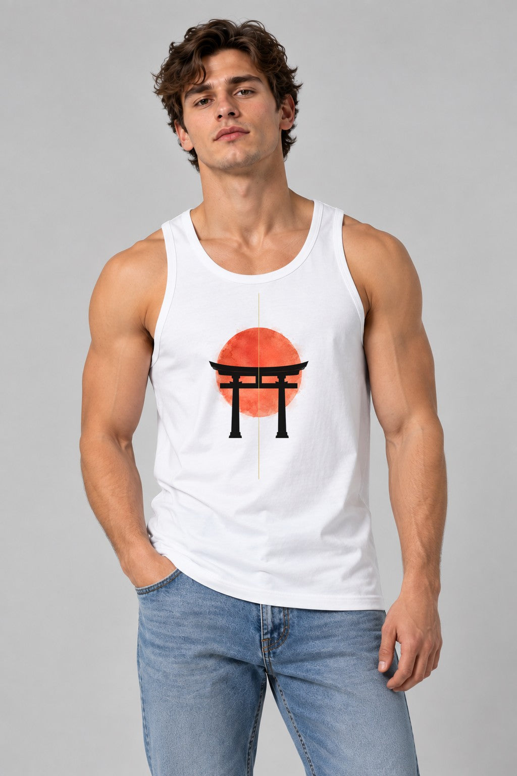 Torii Gate Sunrise - White