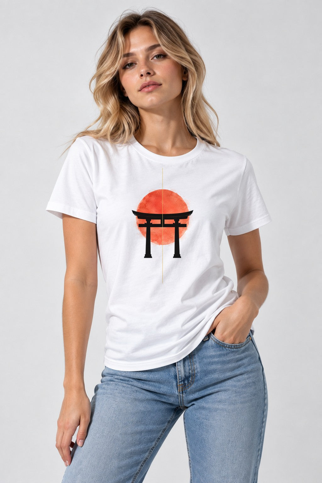 Torii Gate Sunrise - White