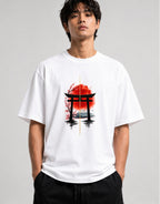 Torii Gate Sunset - White