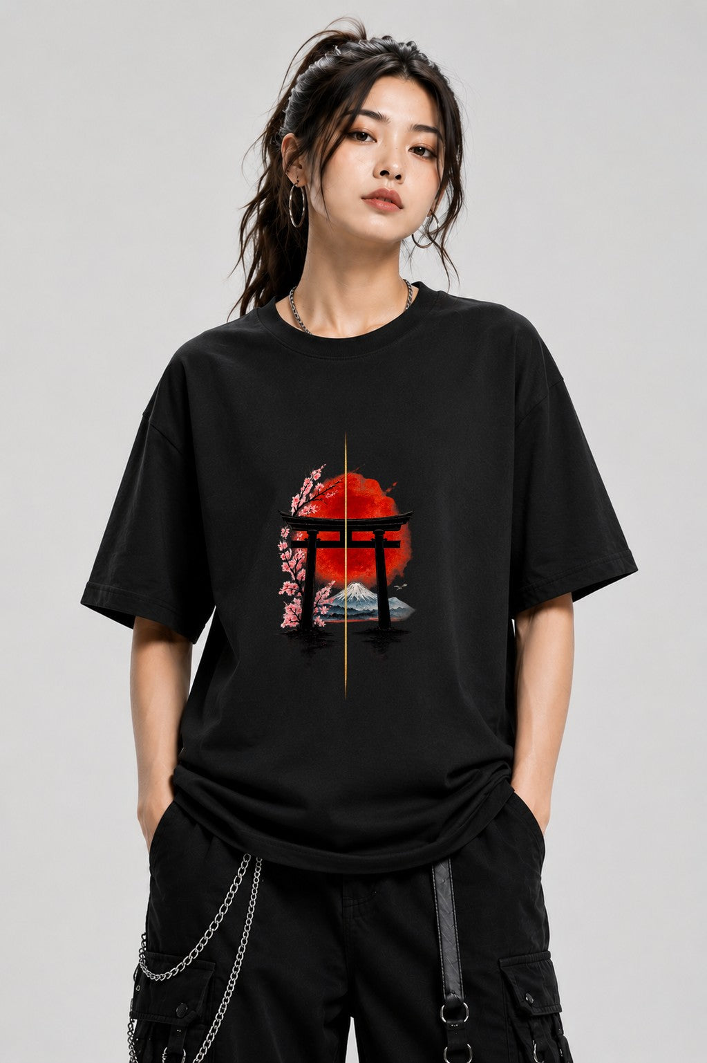 Torii Gate Sunset - Black