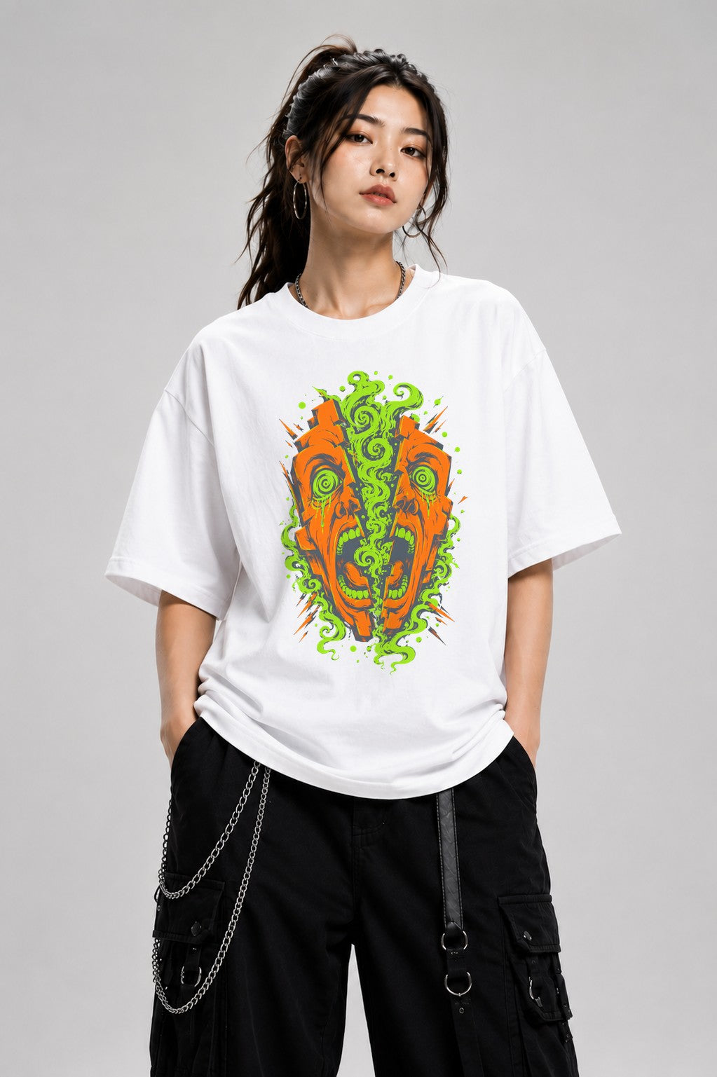 Toxic Skull Scream - White