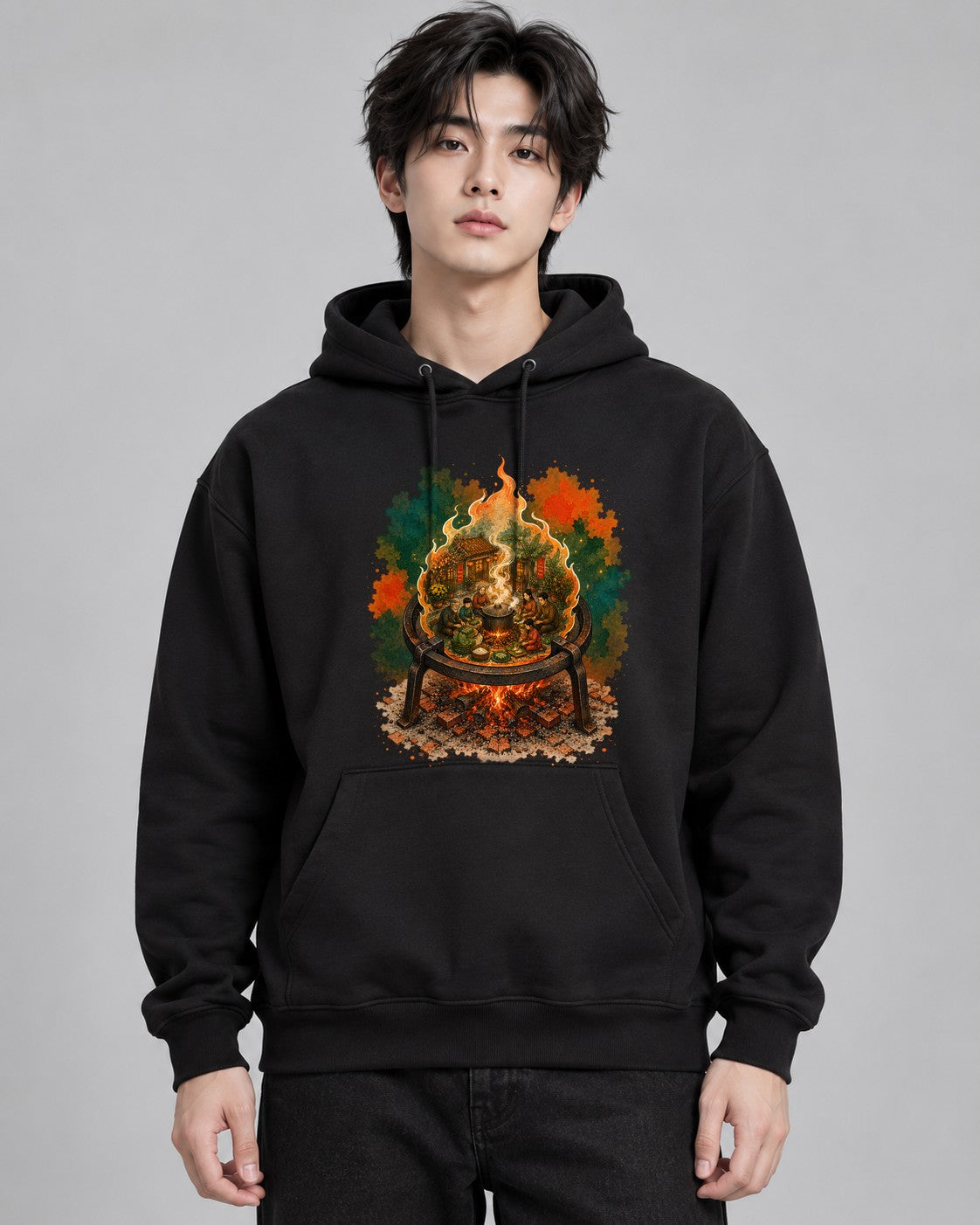 Traditional Lunar New Year Family Ba - Black