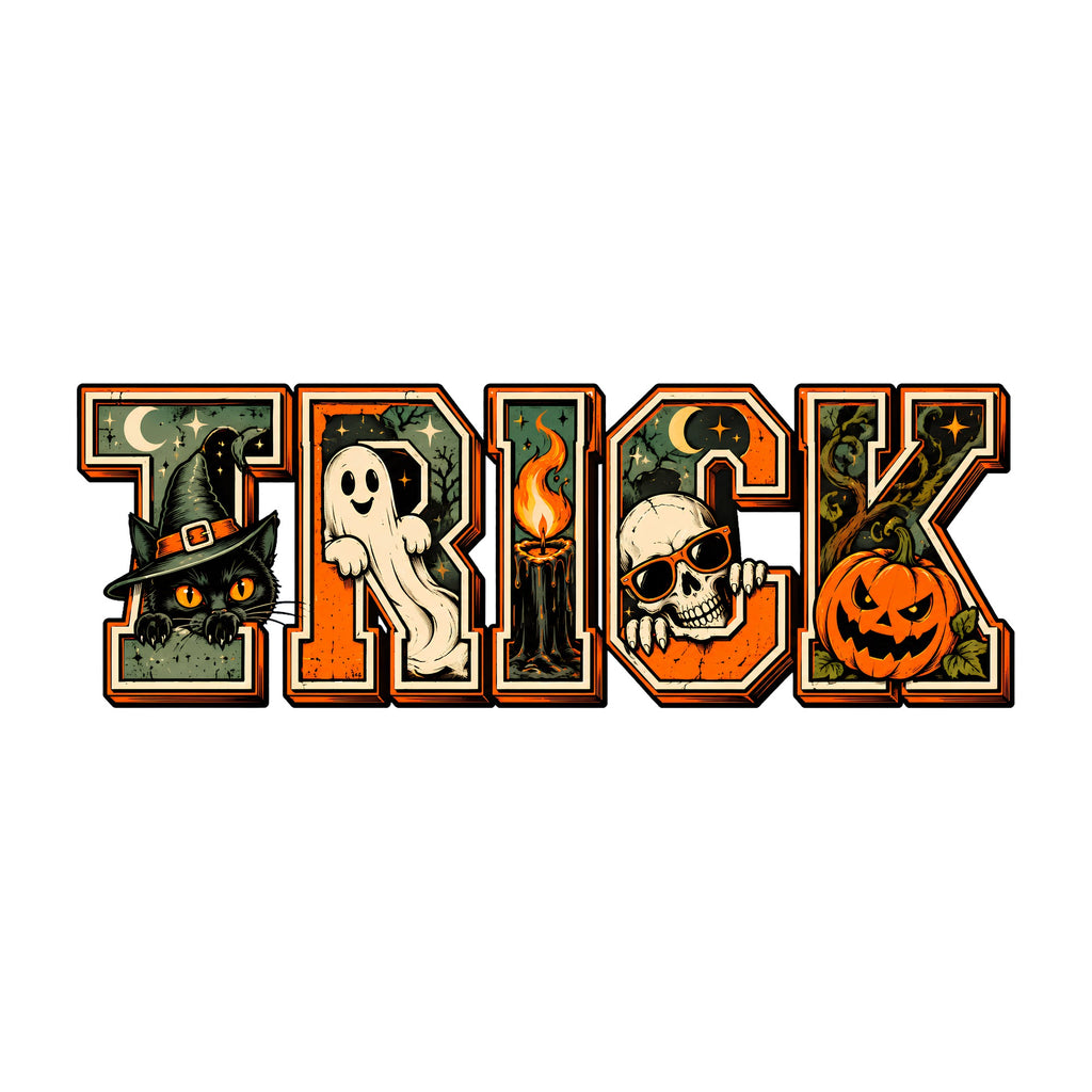 Trick Halloween Lettering