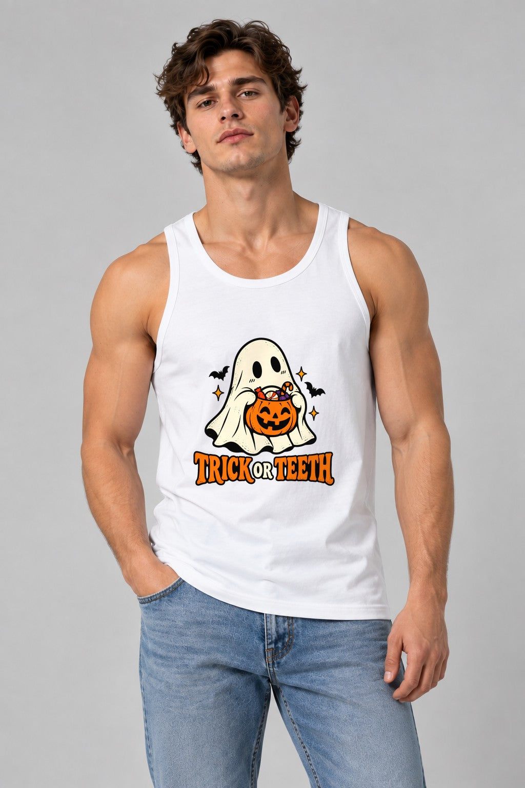 Trick Or Teeth Ghost - White