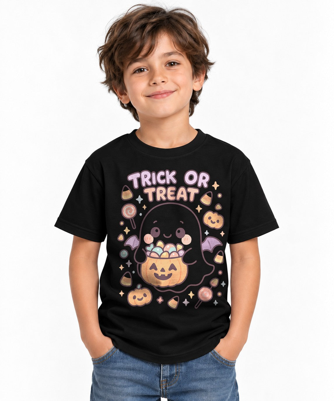 Trick Or Treat Ghost - Black